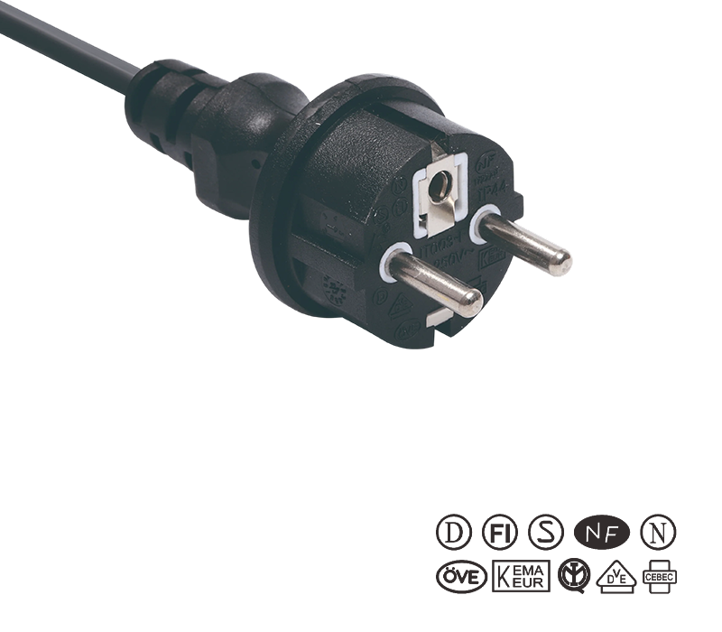 JT003-F/FY003-F 16A 250V ștecher standard european cu trei pini