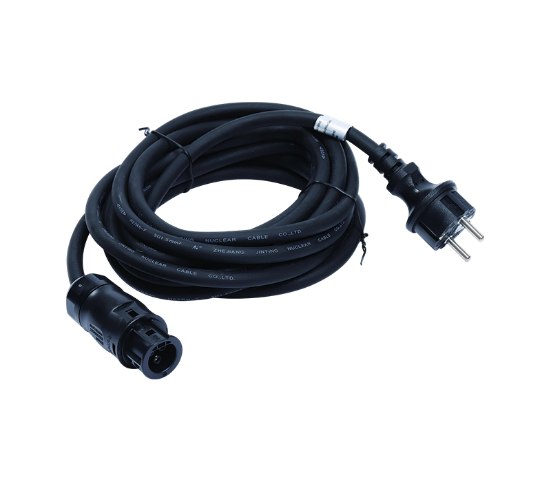 Cablu solar cu mufă standard european, conector electric cu 3 pini, 16A AC 250V